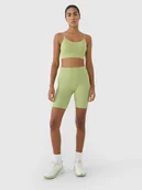 Spodenki damskie - 4F Legginsy kolarki bezszwowe treningowe damskie - zielone XS/S - miniaturka - grafika 1