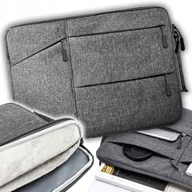 Torby na laptopy - Etui na Laptopa Torba Pokrowiec na Laptop Dokumenty do Pracy SZARY 13,3" LPT-BG3 - miniaturka - grafika 1