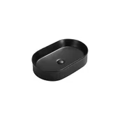 Umywalki - Mexen Grovo umywalka nablatowa ryflowana 49 x 31 cm, czarna mat - 22304985 - miniaturka - grafika 1