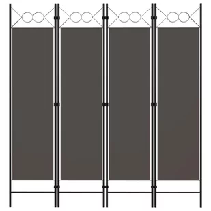 Parawan 4-panelowy, antracytowy, 160 x 180 cm - Parawany - miniaturka - grafika 1