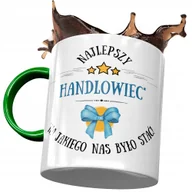 Kubki - Kubek Zielony Dla Handlowca Najlepszy Handlowiec z Nadrukiem ze Zdjęciem+ Opakowanie na prezent (wzór 01) - miniaturka - grafika 1