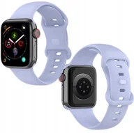 Akcesoria do smartwatchy - Pasek Bizon Strap Watch Silicone do Apple Watch 38/40/41 mm, jasnofioletowy - miniaturka - grafika 1