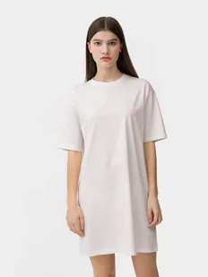 Sukienka t-shirtowa z bawełny organicznej damska - 4F - Sukienki - miniaturka - grafika 1