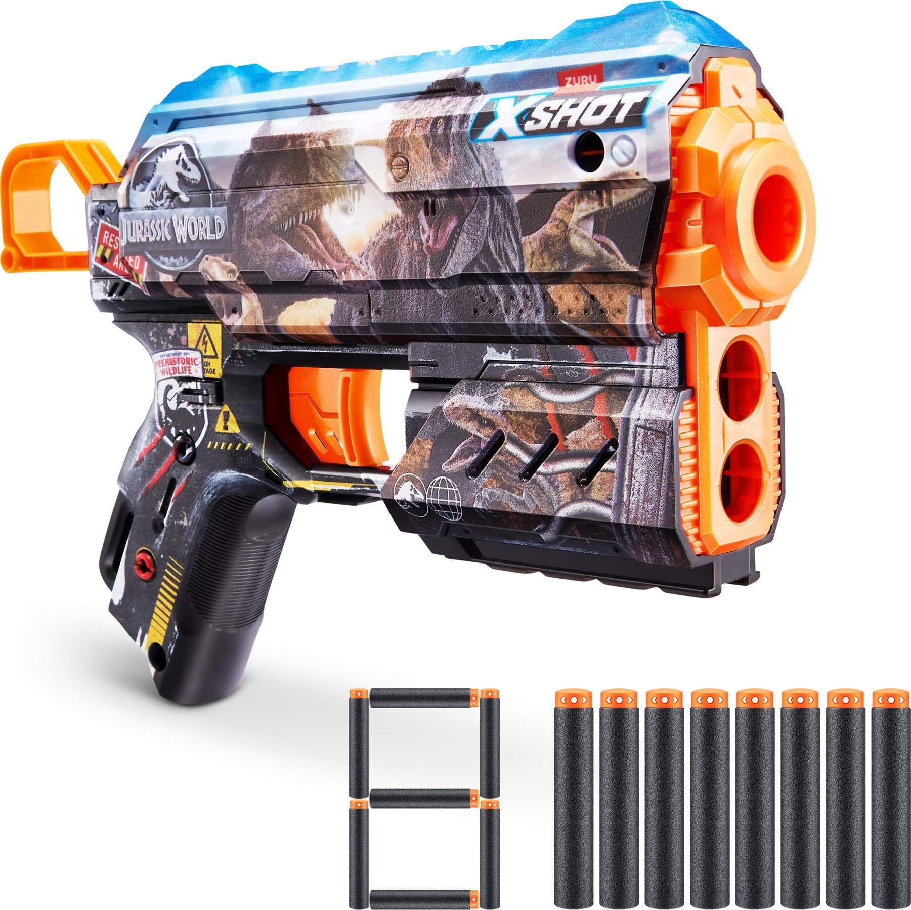 Zuru XSHOT Skins Flux Blaster - Jurassic World Skins 8 pile