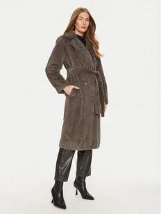 Marciano Guess Futro Claire 4BGL33 7206A Brązowy Regular Fit - Płaszcze damskie - miniaturka - grafika 1