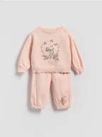 Komplety dla niemowląt - Reserved - Komplet dresowy Bambi - brudny róż - miniaturka - grafika 1