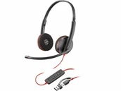 Słuchawki - POLY Blackwire 3220 Stereo USB-C Headset +USB-C/A Adapter 8X228A - miniaturka - grafika 1