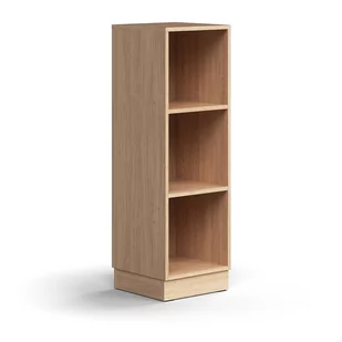 Regał QBUS, 2 półki, cokół, 1252x400x400 mm, dąb - Regały biurowe - miniaturka - grafika 1