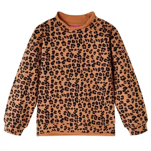 Bluza dziecięca w panterkę, jasny koniak, 104 - Moda i Uroda OUTLET - miniaturka - grafika 1