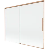 Parawany nawannowe - Mexen Rox parawan nawannowy 2-skrzydłowy rozsuwany 190 x 150 cm, transparent, miedź szczotkowana - 8C9-190-001-65-00 - miniaturka - grafika 1