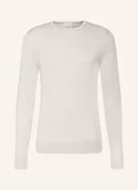Swetry męskie - Calvin Klein Sweter Z Wełny Merino beige - miniaturka - grafika 1