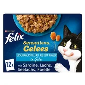 Mokra karma dla kotów - Felix Sensations w galarecie 12 x 85 g Różnorodność smaków z wody - miniaturka - grafika 1