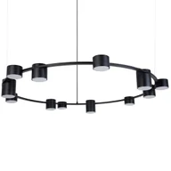 Lampy sufitowe - Żyrandol do jadalni okrąg Kodo 12 41339 nad stół downlight czarny - miniaturka - grafika 1