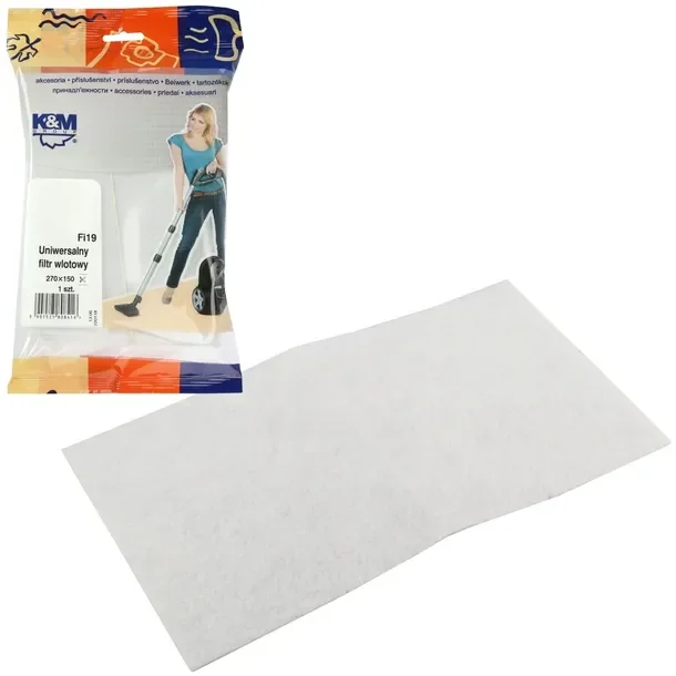 Filtr wlotowy odkurzacza Fi19 uniwersalny 27x15 cm