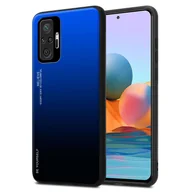 Etui i futerały do telefonów - Etui Cadorabo do Xiaomi RedMi NOTE 10 PRO w kolorze NIEBIESKIM - CZARNYM Dwukolorowe etui ochronne wykonane ze szkła hartowanego i silikonowej tylnej obudowy TPU na telefon komórkowy - miniaturka - grafika 1