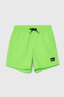 Spodnie i spodenki dla chłopców - Quiksilver szorty kąpielowe dziecięce SOLID YTH 14 kolor zielony - grafika 1