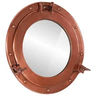Lustra - Lustro Porthole montowane na ścianie Ø38 cm aluminium i szkło - miniaturka - grafika 1