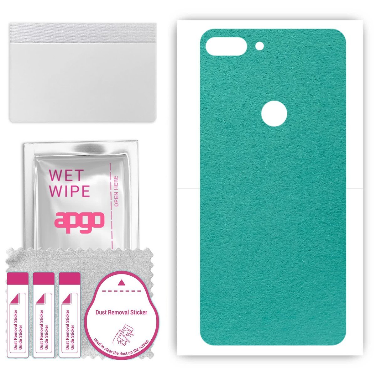 Folia naklejka skórka strukturalna na TYŁ Zamsz do HTC Wildfire E Lite - Zamsz Miętowy - apgo SKINS