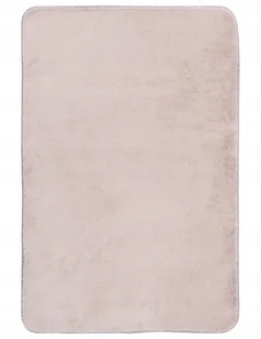 DYWANIK ŁAZIENKOWY BEŻOWY MIĘKKI MIŁY W DOTYKU PLUSZOWY MOŻNA PRAĆ W PRALCE 50x80CM - Dywaniki łazienkowe - miniaturka - grafika 1
