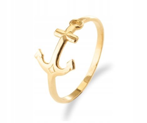 ZŁOTY PIERŚCIONEK KOTWICA SAILOR ANCHOR 333 R:10