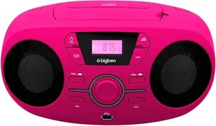 Bigben Interactive CD61USB różowe - Radioodtwarzacze - miniaturka - grafika 1