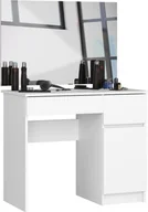 Toaletki - Fabryka Mebli Akord TOALETKA KOSMETYCZNA Z LUSTREM P-2/SL 900x600 PRAWA BIAŁA - miniaturka - grafika 1