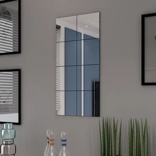 vidaXL Płytki lustrzane bezramowe lustro dekoracyjne 8 szt 20,5 cm - Lustra - miniaturka - grafika 1