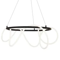 Lampy sufitowe - Czarna obręcz z ozdobnym ledem, do salonu 20006PL-BK z serii BALBO - miniaturka - grafika 1