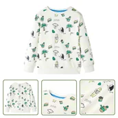 Bluzy dla dziewczynek - Bluza dziecięca - delikatne ecru - 128 - Bluza Dziecięca - miniaturka - grafika 1