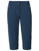 Odzież trekkingowa damska - VAUDE Damskie spodnie trekkingowe Farley Stretch Capri III, czarne - 50, wodoodporne damskie spodnie trekkingowe, krótkie, wygodne spodnie trekkingowe ze stretchu – wytrzymałe i szybkoschnące - miniaturka - grafika 1