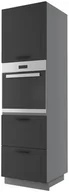 Meble kuchenne - Bergamo Słupek Pod Zabudowę Piekarnika D14/Ru/2E 356 Hettich Grafit Mat - miniaturka - grafika 1
