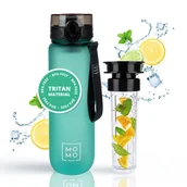 Shakery i bidony sportowe - Butelka na wodę MOMO WAY zielona | wytrzymała i praktyczna | BPA free | Tritan 600 ml - miniaturka - grafika 1