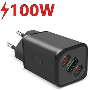 Ładowarka sieciowa SBS NanoTube Charger 100W Czarny - Ładowarki do telefonów - miniaturka - grafika 1