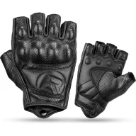 Rękawiczki rowerowe - Rękawiczki motocyklowe Rockbros 16220006003 L skórzane - czarne - miniaturka - grafika 1