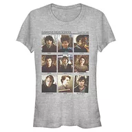 Koszulki i topy damskie - Stranger Things Hawkins High Short Sleeve T-Shirt damski, szary (Heather Grey), S - miniaturka - grafika 1