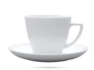 Filiżanki - Filiżanka ze spodkiem 350 ml Beata Dorota biała porcelana LUBIANA - miniaturka - grafika 1