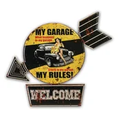 Tablice i flipcharty - Szyld 3D, 50x54, My Rules My Garage, Magia Świąt zaczyna się u nas - miniaturka - grafika 1