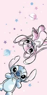 Okrycia kąpielowe dla dzieci - Ręcznik Plażowy 70X140 Lilo I Stitch Różowy Szybkoschnący - miniaturka - grafika 1