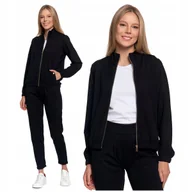 Bluzy damskie - BLUZA DAMSKA BOMBERKA ROZPINANA GŁADKA ZE STÓJKĄ BEZ KAPTURA MORAJ 3XL - miniaturka - grafika 1