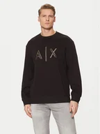 Koszulki męskie - Armani Exchange Longsleeve XM000331 AF12269 UC001 Czarny Regular Fit - miniaturka - grafika 1