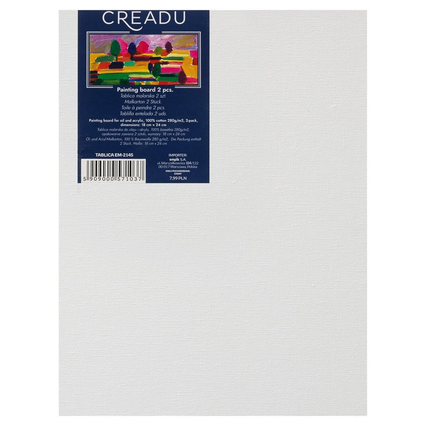 Creadu, Tablica malarska 2 szt, 18x24cm 2 szt