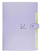 Teczki i skoroszyty - Teczka plastikowa A4 z 5 przegródkami fioletowa - miniaturka - grafika 1