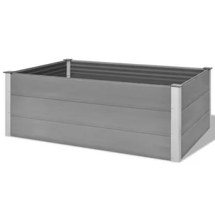 vidaXL Donica ogrodowa WPC 150x100x54 cm, szara - Donice - miniaturka - grafika 1