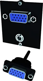 Bachmann BACHMANN Custom Modul 1x VGA socket and Mini jack bush black 917.150 - Tuning komputera - akcesoria - miniaturka - grafika 1