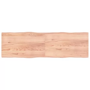 vidaXL Blat stołu, jasny brąz, 200x60x4 cm, dąb z naturalną krawędzią - Meble modułowe i akcesoria vidaXL Blat stołu, jasny brąz, 200x60x4 cm, dąb z naturalną krawędzią - Meble modułowe i akcesoria - miniaturka - grafika 1