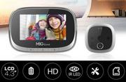Akcesoria do drzwi - MBG Profesjonala Kamera HD Ukryta w Wizjerze do Drzwi + Ekran 4,3" + Zapis + Detekcja Ruchu + Diody IR - miniaturka - grafika 1