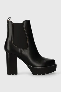 Guess sztyblety MAELEA damskie kolor czarny na słupku FL8EEA ELE10 - Botki damskie - miniaturka - grafika 1