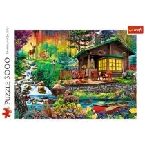 Trefl Puzzle 3000 elementów Chatka w lesie 33074 - Puzzle - miniaturka - grafika 2