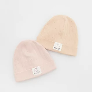 Czapki damskie - Reserved - Bawełniana czapka Muminki 2 pack - Różowy - grafika 1