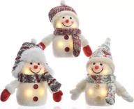 Ozdoby bożonarodzeniowe - Figurka Świąteczna Led Bałwan 15 Cm - miniaturka - grafika 1